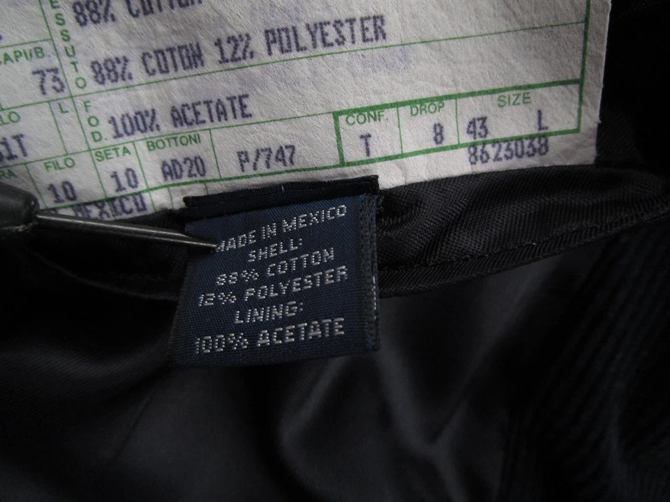 Blazer Polo Ralph Lauren Para Hombres 43L Azul Marino Pana Deportivo Abrigo Chaqueta De Colección Y2K Foto 4 de 4