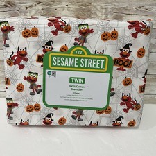 SESAME STREET ELMO HALLOWEEN TWIN SIZE SHEET SET TRICK OR TREAT NEW 2024