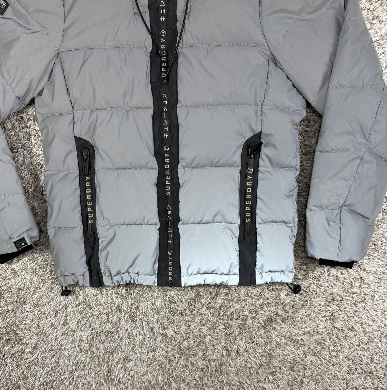 Superdry Reflective Padded Down Jacket Light Gray… - image 3