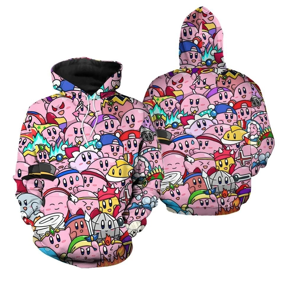 Kirby Graphic 3D Hoodie All Over Print Unisex Pullover