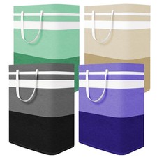 4-Pack Foldable Laundry Basket,Large Laundry Baskets with Handles,Waterproof ...