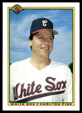 Carlton Fisk 1990 Bowman #314 White Sox MLB READ FREE SHIPPING AutographDen