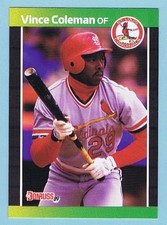1989 Donruss Baseball - Vince Coleman #181 - St. Louis Cardinals