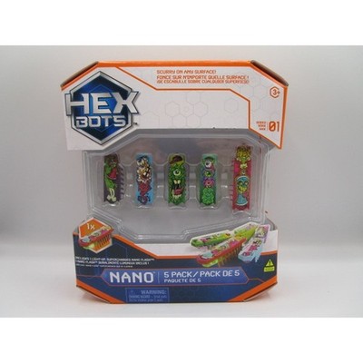 Hex Bots Hex Bug Nano 5 Pack 4 Mini Bots & Bonus Flash Bot Series 1