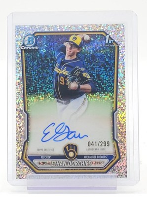 ETHAN DORCHIES 2026 BOWMAN CHROME 1ST SPECKLE REFRACTOR AUTO /299 Q6608