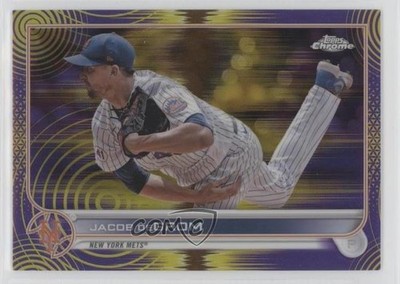 2022 Topps Chrome Sonic Purple & Yellow Pulse Refractor 194/299 Jacob deGrom k2j