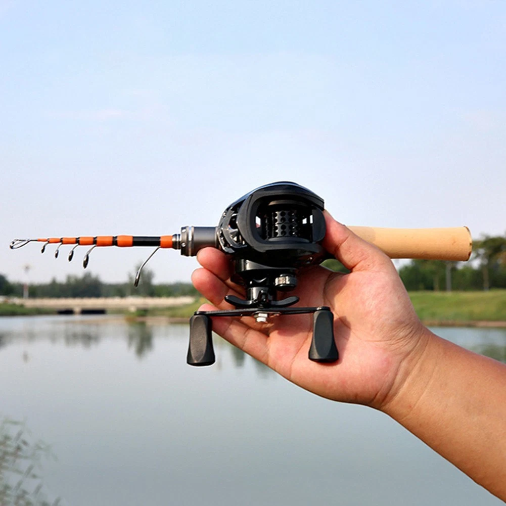 Carbon Fiber UL Fishing Rod 1.5m Telescopic 35cm Shrink Length Spin Use