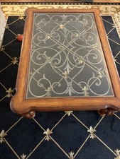 Ethan Allen Tuscany Coffee Table Devereaux Iron Grille Beveled #32-8410 #332  