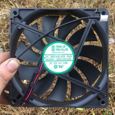 1PC NEW YOUNGLIN DFS132512H 12V 3.0W 2-wire cooling fan #lk