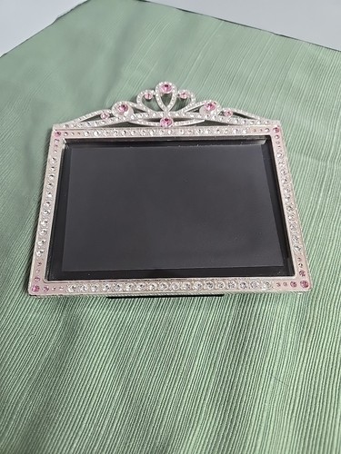 Princess Crown Rhinestone Encrusted Picture Frame 4" X 5" Photo Pink Silver - Picture 14 of 14