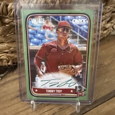 2024 ONYX VINTAGE GREEN INK TOMMY TROY Auto /50 Arizona Diamondbacks
