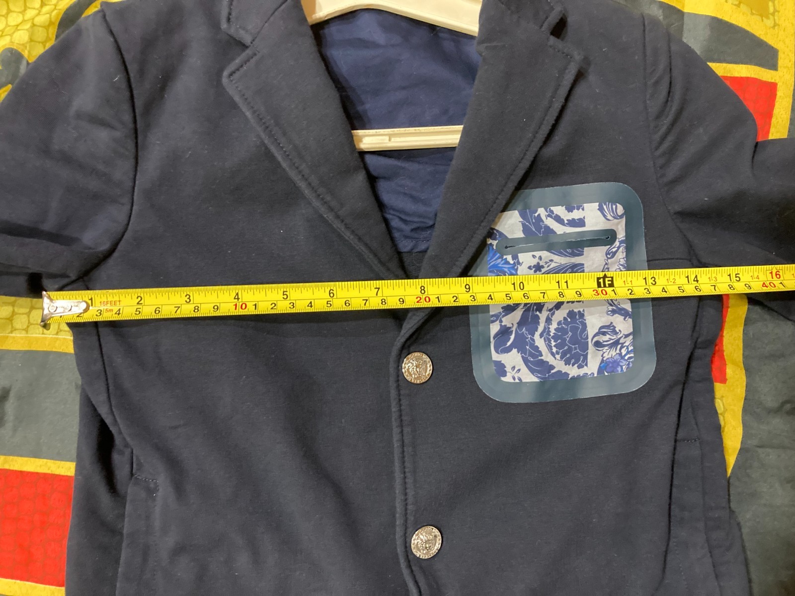 Navy Blue Young Versace Jacket Kids, Made in Italy Size Boys 8A thumbnail 8