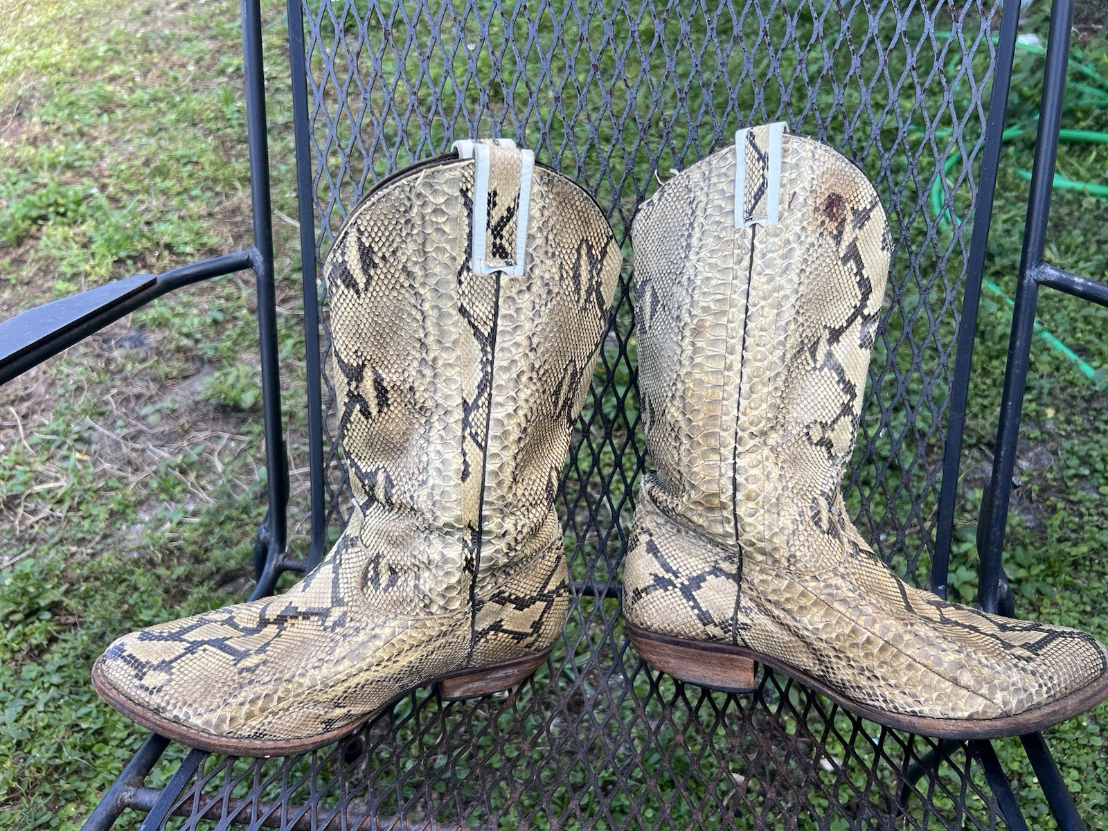 Full Natural Brown Genuine Snakeskin Python Men C… - image 1