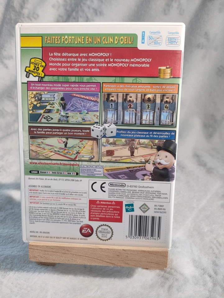 Monopoly: Editions Classique et Monde - Nintendo Wii PAL FR - Complet - Photo 2/4