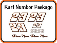 Kart Number Package Graphics Decals