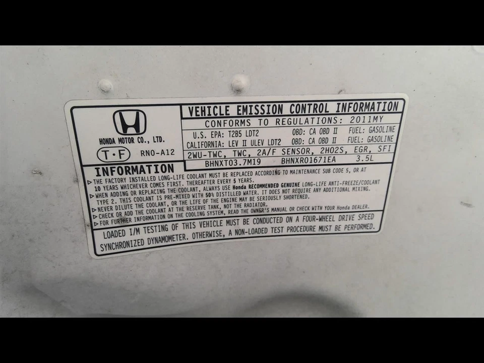09-11 HONDA PILOT Control de Temperatura EX Automático Delantero AWD 79600SZAA41 Foto 3 de 4