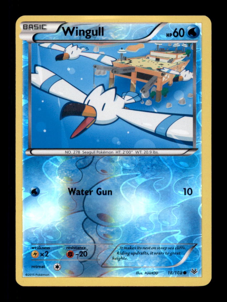 WINGULL 18/108 C ROARING SKIES POKEMON REVERSE HOLO NM/M
