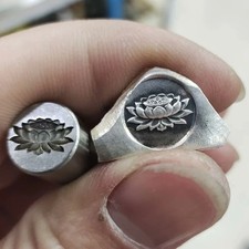 Lotus Flower 3D Metal Stamp Steel Punch Tool Jewelry Leather Silver Gold Crafts