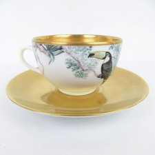 Hermes Carnets d'Equateur Cup  Saucer Tableware Porcelain No Box Used.