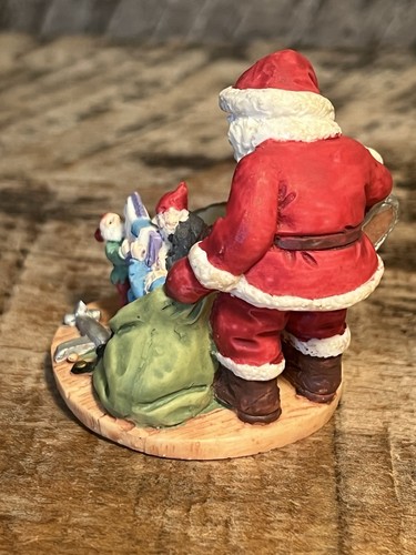 Vintage Weihnachten Weihnachtsmann Trimmen Weihnachtsbaum mit Elfen - Bild 4 von 10