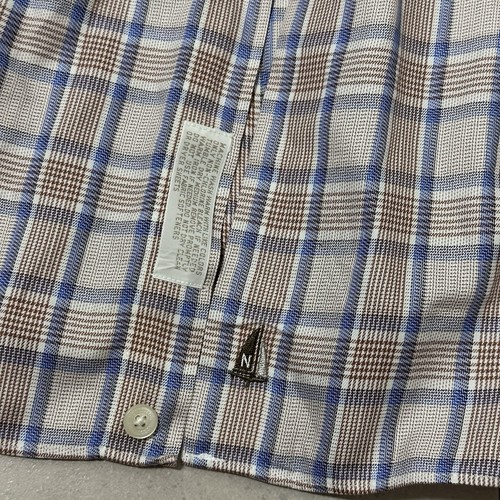 Nordstrom Men Smartcare Plaid Beige/Tan Button Down Shirt Wrinkle Free size XXL - Picture 6 of 8