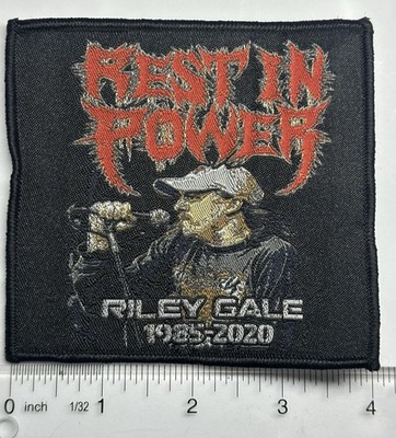 Rest In Power Riley Gale  1985-2020 Black Border Woven Patch 