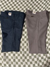 Lot Of 2 NOS Wrangler Wrancher/ Birch Vintage Pants Polyester Bootcut 30x34