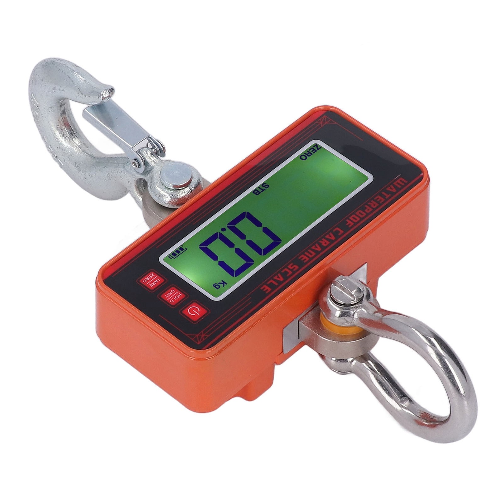 1500KG 3000LB Orange Industrial Electronic Crane Scale LCD Display Waterproof