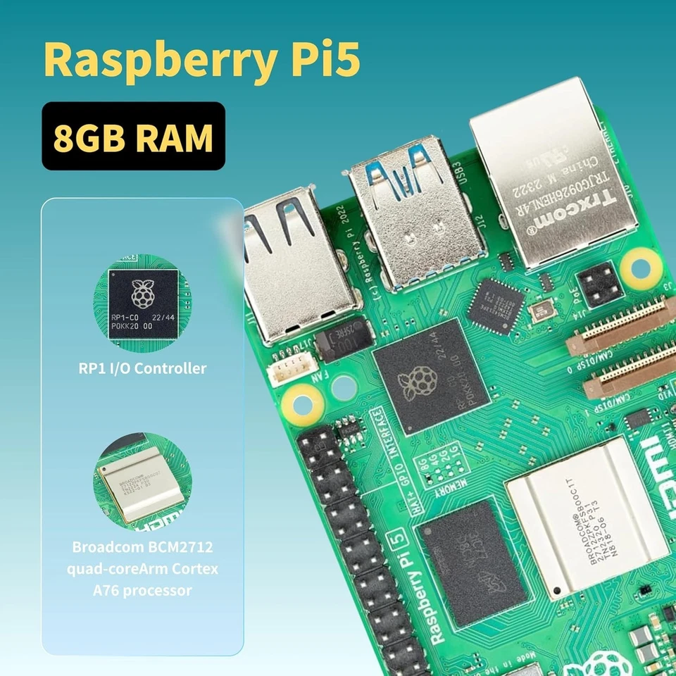 Raspberry Pi 5 Bundle 8GB RAM 128GB Edition OS Aluminum - Image 4 of 4