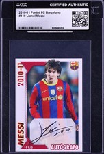 LIONEL MESSI FC Barcelona 2010-11 Autografo Panini Stickers #119 Auto Mint