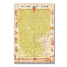 Philmont Scout Ranch New Mexico c1960 Vintage Topographic Map Wall Art
