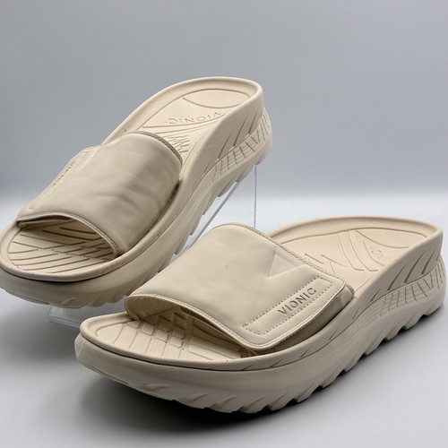 Vionic Rejuvenate Unisex Slide Recovery Sandals Cream