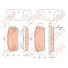 Satz Bremsbeläge Bremsklötze hinten für Jeep Compass MK49 Patriot MK74 id1590