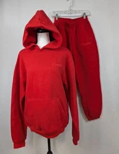 Comfrt Minimalist SET  HOODIE AND SWEATS Crimson, Medium