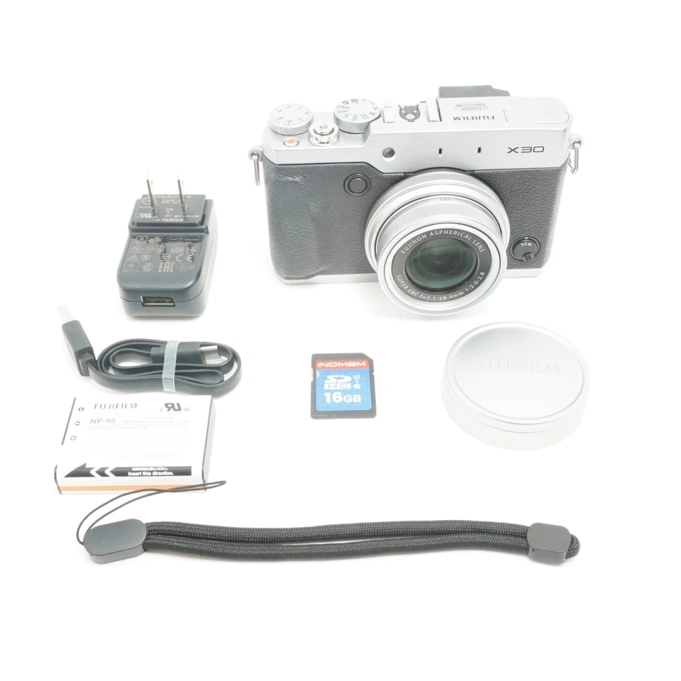 Fujifilm FinePix X30 12MP Digital Camera Silver MINT Japan Great Holiday Gift - Image 2 of 4