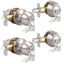 Double Cylinder Deadbolt Entry Door Locks Same Key One Key 2 Pack Door