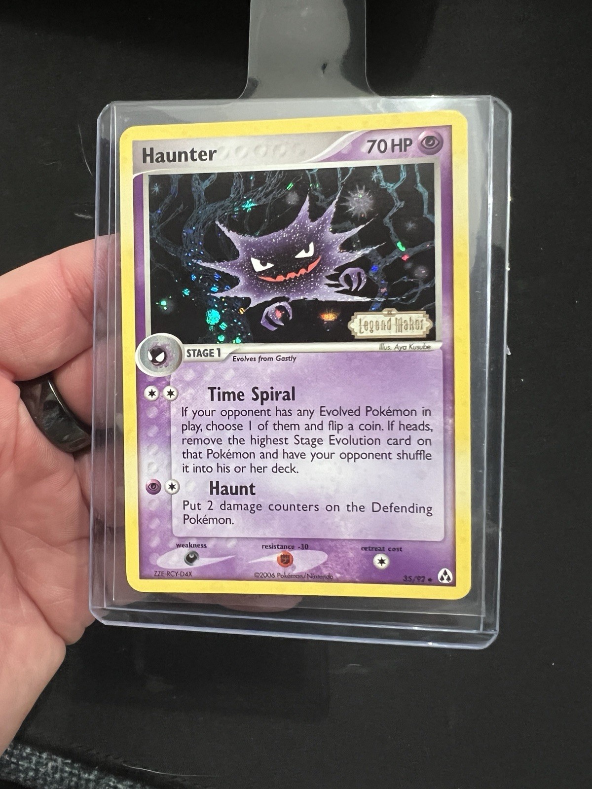 Pokémon TCG Haunter EX Legend Maker 35/92 Reverse Holo Stamped NM 2006 NM