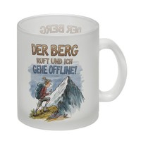 Der Berg Ruft Glas Tasse Wanderer Mit Rucksack