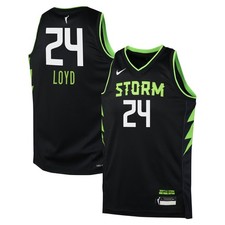 New Nike Jewell Loyd Seattle Storm 2024 Rebel Edition Youth Jersey Black Small