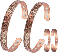 Copper Magnetic Bracelet for Women 9 Strong Magnets Pure Copper