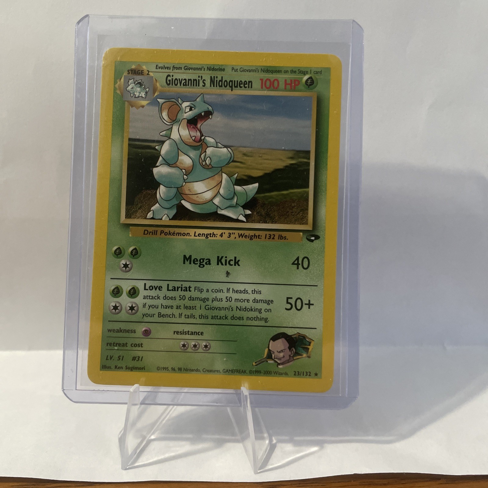 Pokémon TCG: Gym Challenge Giovanni's Nidoqueen #23/132 Regular Rare Card