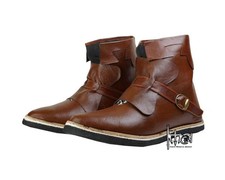 Renaissance Medieval Ankle Boots Larp Shoes viking middle high boot SCA Costume