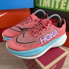 HOKA ONE ONE Mach X 2 Men's Lace-Up Running Shoes Pink/Blue/White US 8.5 B