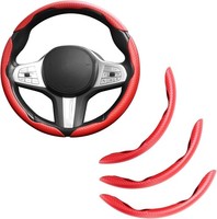 Auto Lenkradabdeckung Universal Segmented Schutz Kohlefaser Anti Rutsch 3Er Set