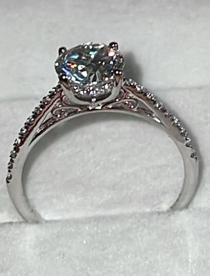 1,2 Karat Moissanit Verlobungsring 925 Silber Neu in Box