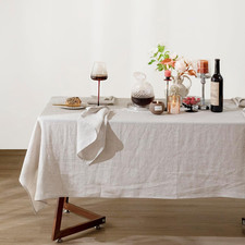 100 Linen Tablecloth Rectangle 60X144 Stone Washed Dining Cover OEKO-TEX Cert