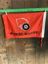 Vintage Wheel Horse Dealer Banner Red Dbl sided NOS