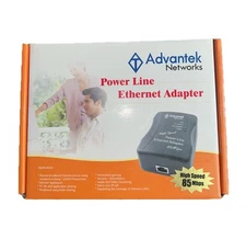 Advantek Networks NIOP Power Line Ethernet Adapter, High Speed 85 Mbps
