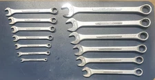 Vintage MONTGOMERY WARD POWR-KRAFT 13pc SAE Combination Wrench Set Made in USA