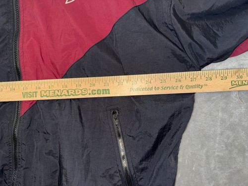 Vintage Reebok Mens Jacket XL Track Windbreaker Hideaway Hood Logo Retro Vented - Picture 7 of 17